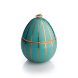 TURQUOISE EGG WITH GOLDEN STRIPE by Ladenac - Main View