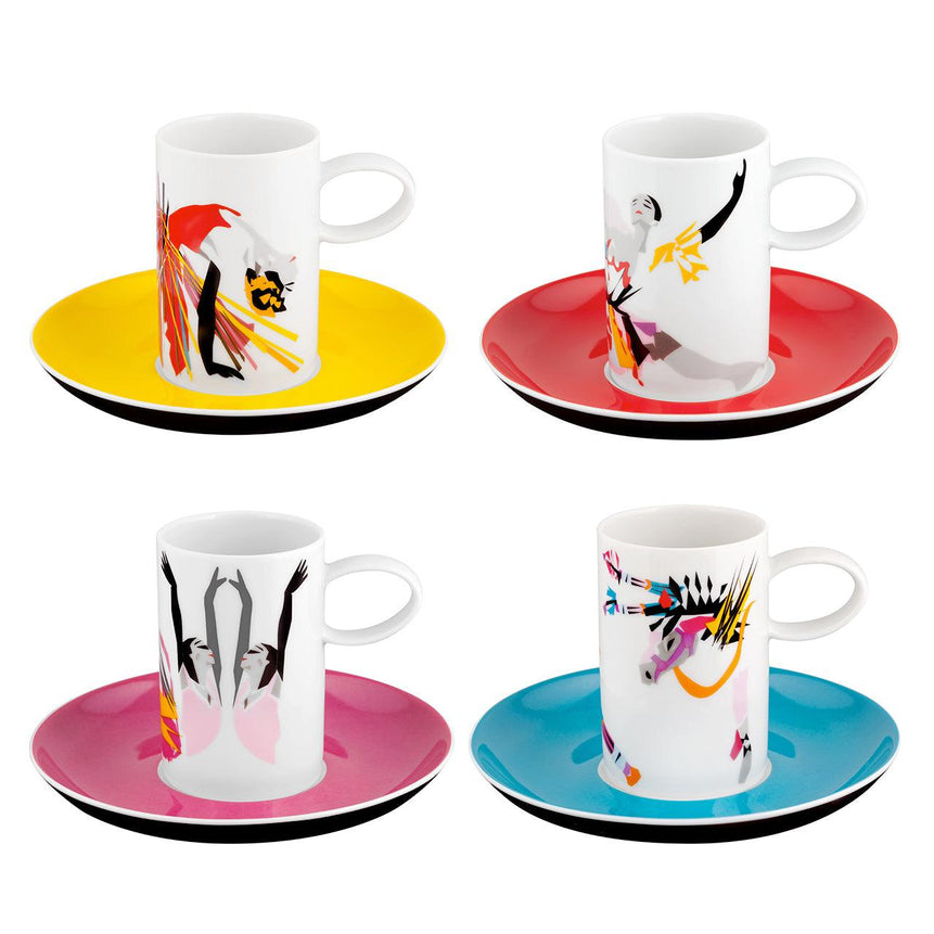 Tchaikovsky - Set 4 Coffee Cups & Saucers - LAZADO