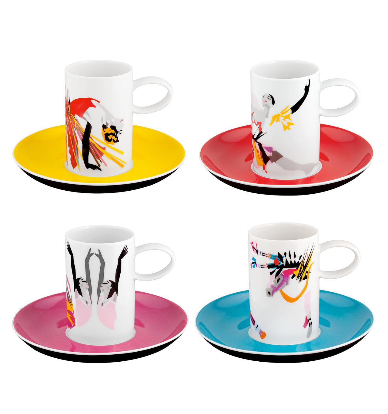 Tchaikovsky - Set 4 Coffee Cups & Saucers - LAZADO