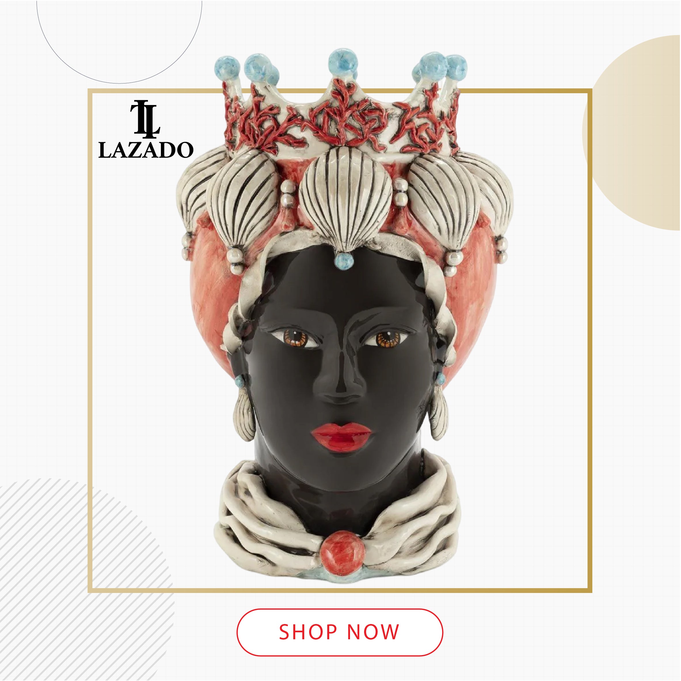 VASE MORO LADY CORAL - LAZADO