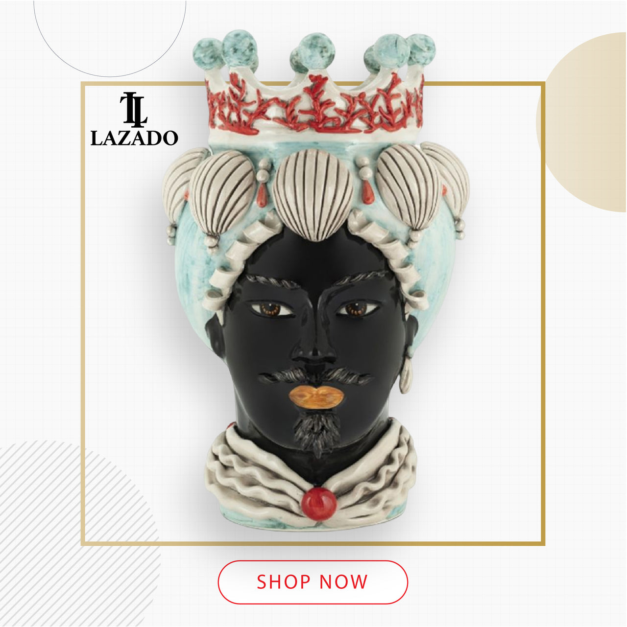 VASE MORO MAN CORAL - LAZADO