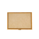 WALNUT WOODEN BOX with Brown Leatherette top by Manopoulos - Alternate Angle
