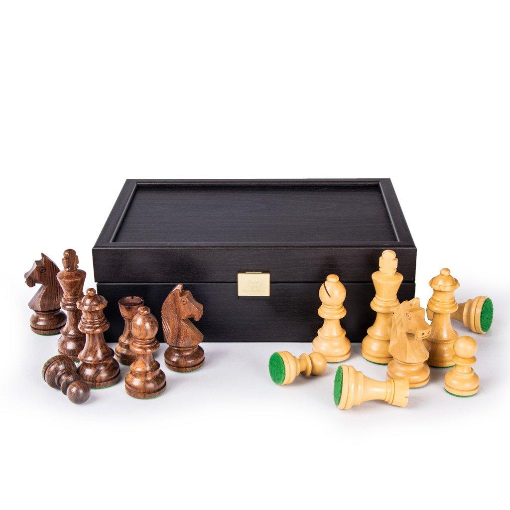 WENGE WOODEN STORAGE CASE FOR CHESSMEN by Manopoulos - Main View