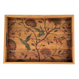 WOODEN TRAY with printed design - BIRDS by Manopoulos - Alternate Angle