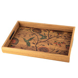 WOODEN TRAY with printed design - BIRDS by Manopoulos - Close-up
