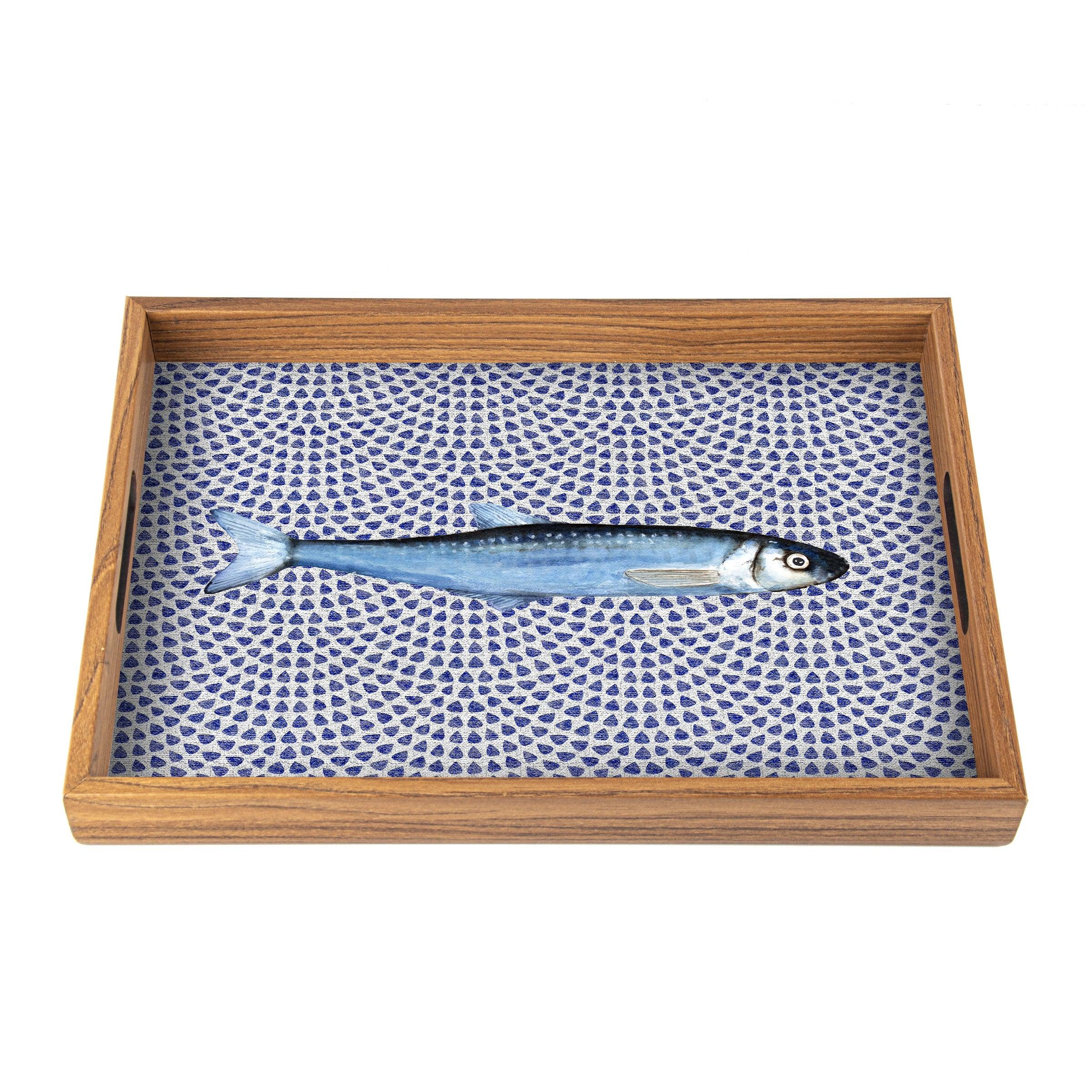 WOODEN TRAY with printed design - FISH - LAZADO