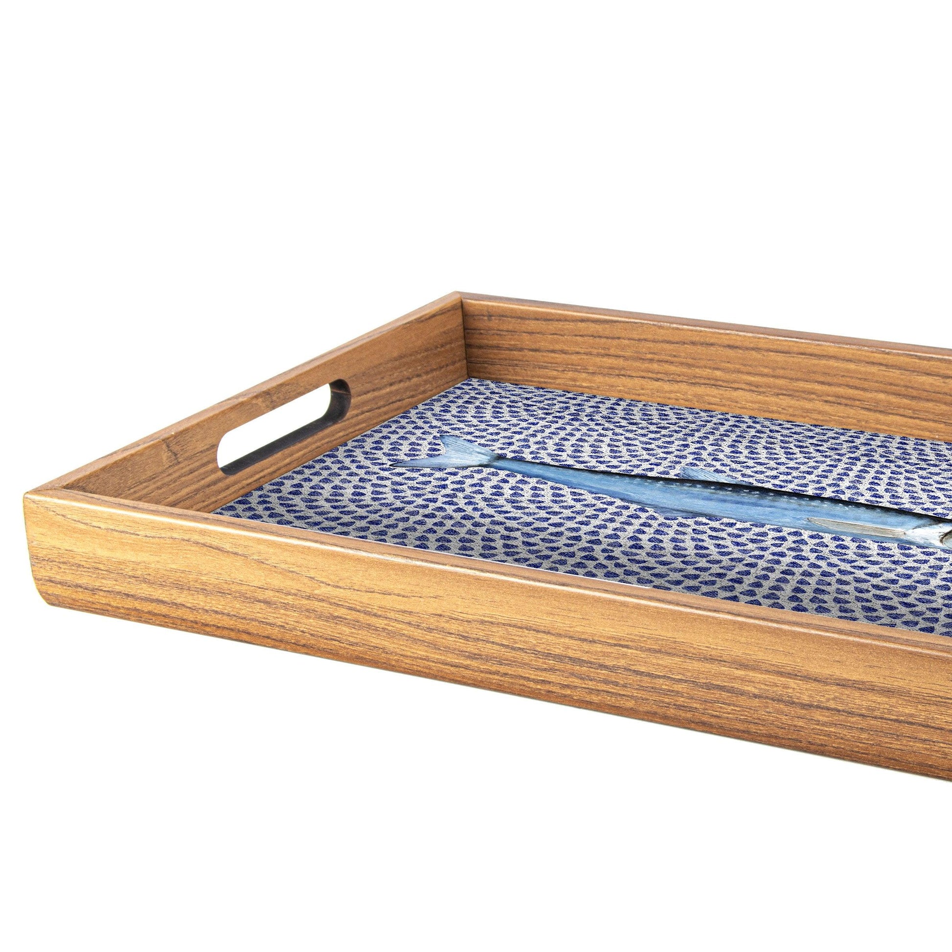 WOODEN TRAY with printed design - FISH - LAZADO