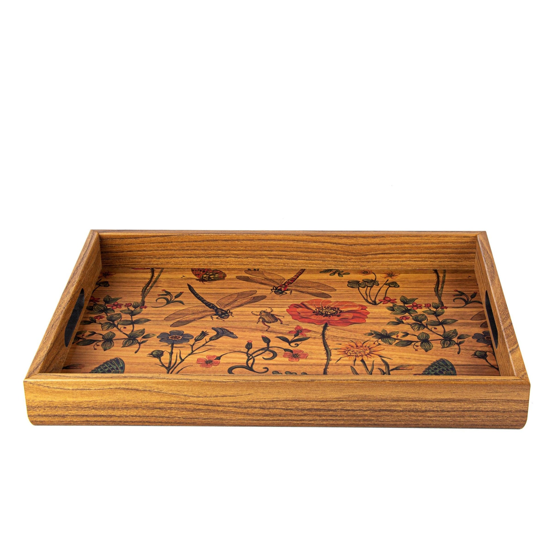 WOODEN TRAY with printed design - SPRING NATURE - LAZADO