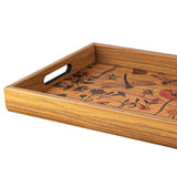 WOODEN TRAY with printed design - SPRING NATURE by Manopoulos - Detail View